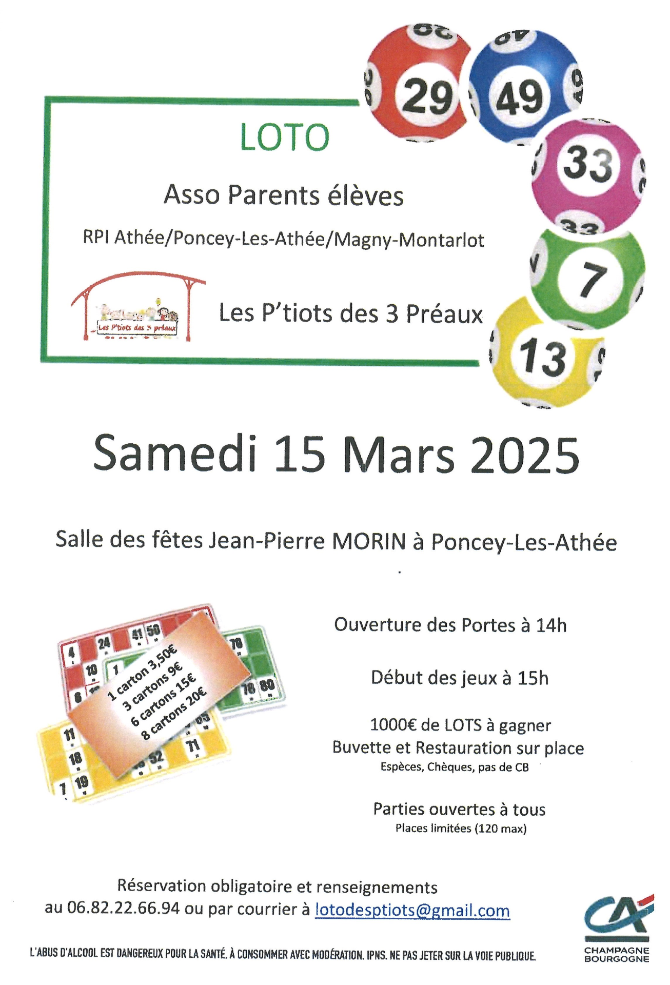 affiche loto poncey